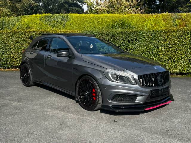 Mercedes-Benz A Class 2.0 𝐕𝐄𝐇𝐈𝐂𝐋𝐄 𝐑𝐄𝐒𝐄𝐑𝐕𝐄𝐃 A45 4Matic 5dr Auto Hatchback Petrol Grey